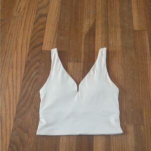 H&M White V-Neck Crop Top